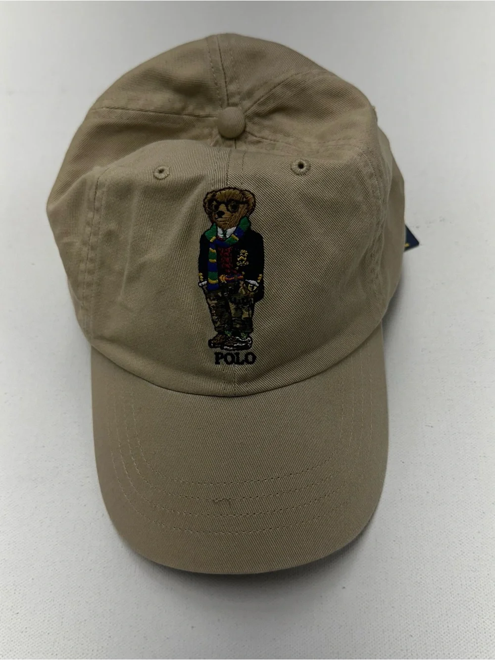 Polo Ralph Lauren Polo Bear Chino Ball Cap Leather Strap back Khaki